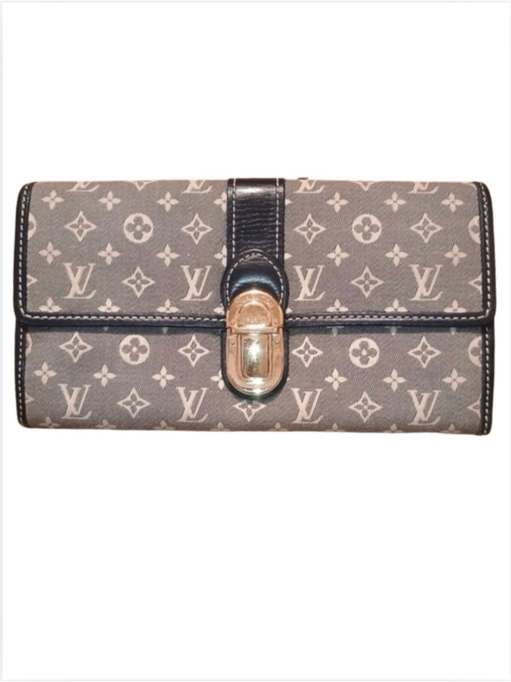 LOUIS VUITTON Mini Lin Monogram Clasp Wallet & Dust Bag, Authentic. EUC - Picture 3 of 17